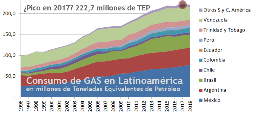 2019 Gráfico 1.4 gas consumo